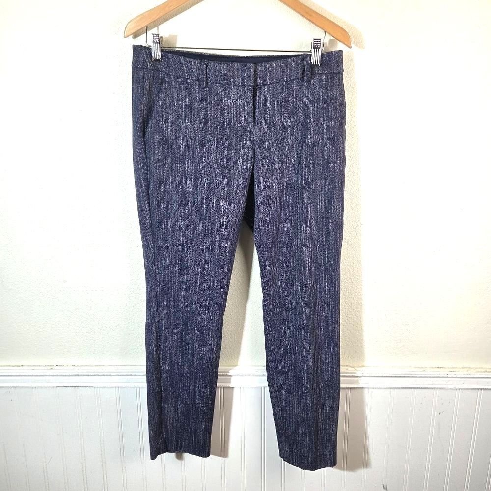 Express Women's Columnist Ankle Pants 6R Blue Stretch Low Rise Slim